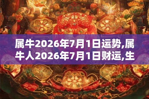 属牛2026年7月1日运势,属牛人2026年7月1日财运,生肖牛2026年7月1日运势