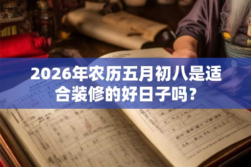 2026年农历五月初八是适合装修的好日子吗？