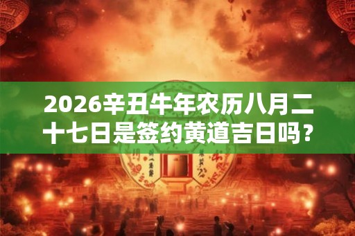 2026辛丑牛年农历八月二十七日是签约黄道吉日吗？