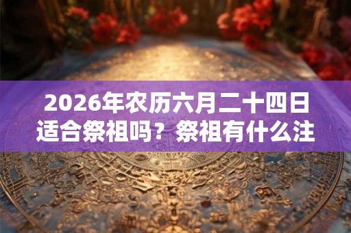 2026年农历六月二十四日适合祭祖吗？祭祖有什么注意事项？