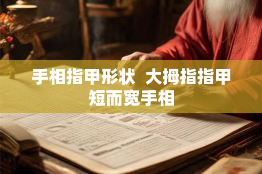 手相指甲形状  大拇指指甲短而宽手相