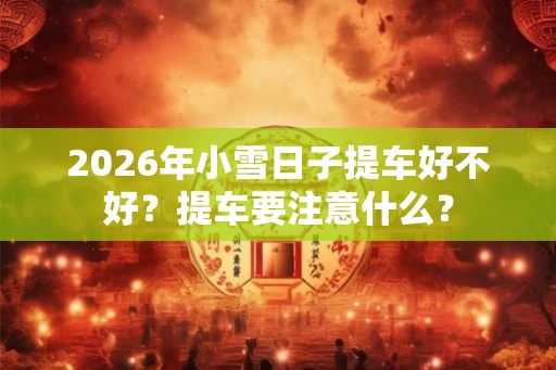 2026年小雪日子提车好不好？提车要注意什么？
