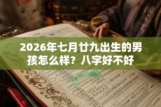 2026年七月廿九出生的男孩怎么样？八字好不好