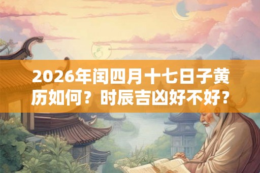 2026年闰四月十七日子黄历如何？时辰吉凶好不好？