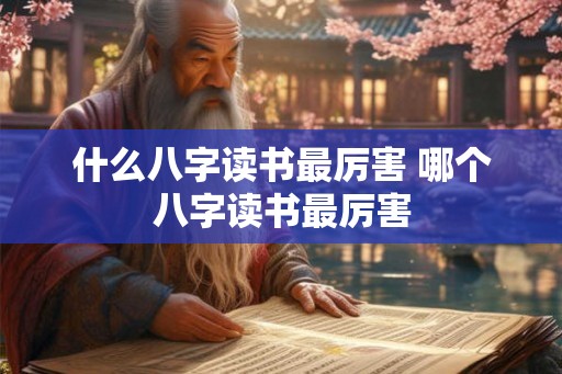 什么八字读书最厉害 哪个八字读书最厉害