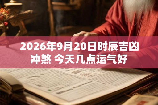 2026年9月20日时辰吉凶冲煞 今天几点运气好 2026年9月20日时辰吉凶冲煞 今天几点运气好
