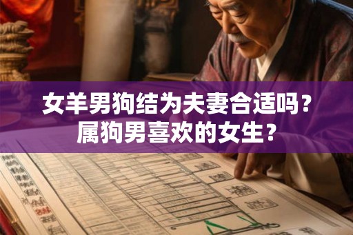 女羊男狗结为夫妻合适吗？属狗男喜欢的女生？