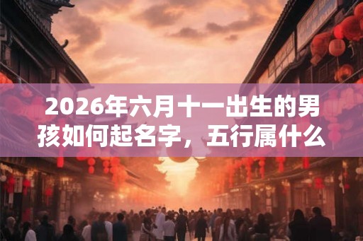 2026年六月十一出生的男孩如何起名字，五行属什么
