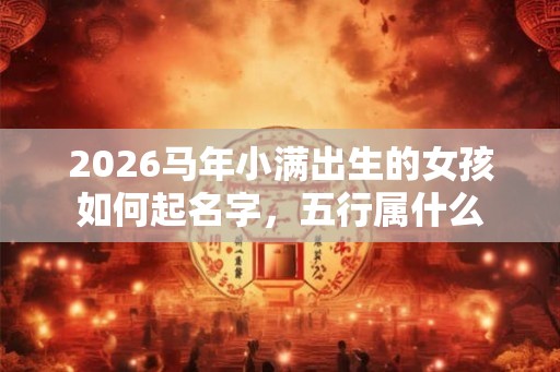 2026马年小满出生的女孩如何起名字，五行属什么