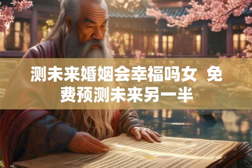 测未来婚姻会幸福吗女  免费预测未来另一半