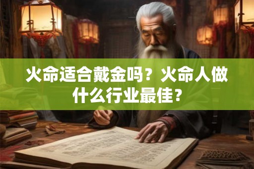 火命适合戴金吗？火命人做什么行业最佳？