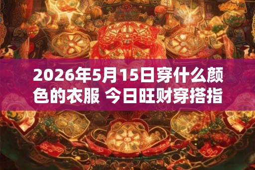 2026年5月15日穿什么颜色的衣服 今日旺财穿搭指南