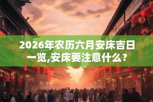 2026年农历六月安床吉日一览,安床要注意什么？