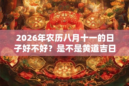 2026年农历八月十一的日子好不好?是不是黄道吉日? 2026年农历八月十一的日子好不好?是不是黄道吉日?
