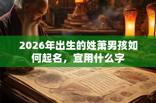 2026年出生的姓萧男孩如何起名，宜用什么字