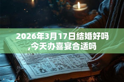 2026年3月17日结婚好吗,今天办喜宴合适吗