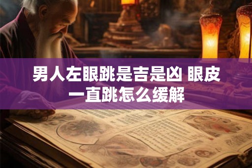男人左眼跳是吉是凶 眼皮一直跳怎么缓解