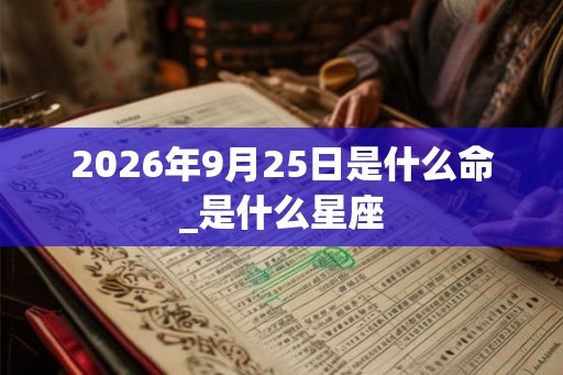 2026年9月25日是什么命_是什么星座