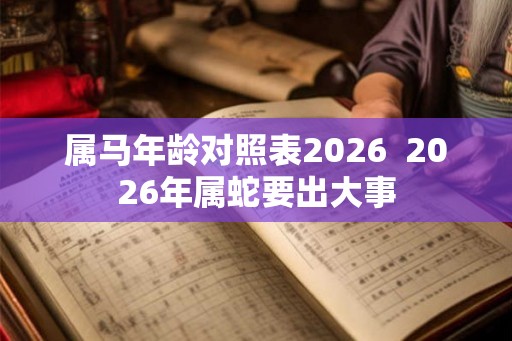 属马年龄对照表2026  2026年属蛇要出大事