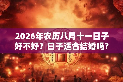 2026年农历八月十一日子好不好？日子适合结婚吗？