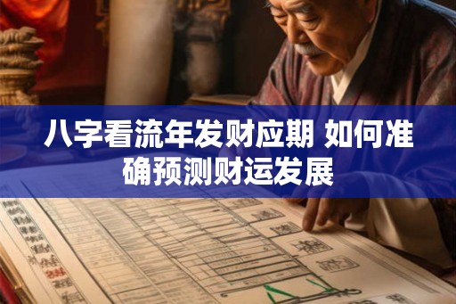 八字看流年发财应期 如何准确预测财运发展
