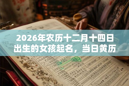 2026年农历十二月十四日出生的女孩起名，当日黄历如何？