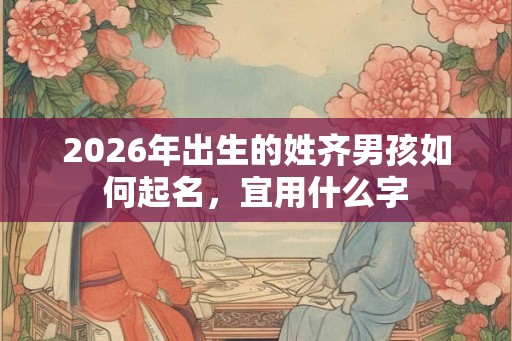 2026年出生的姓齐男孩如何起名，宜用什么字