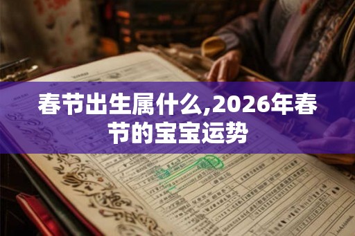 春节出生属什么,2026年春节的宝宝运势