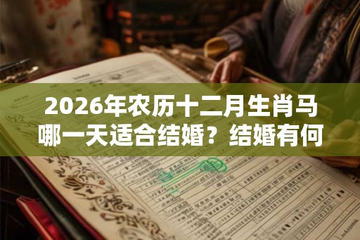 2026年农历十二月生肖马哪一天适合结婚？结婚有何讲究？