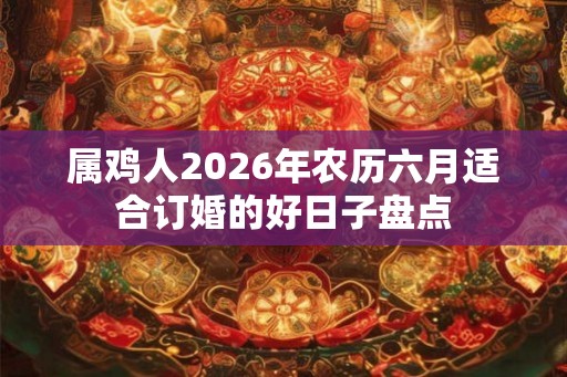 属鸡人2026年农历六月适合订婚的好日子盘点