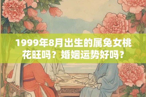 1999年8月出生的属兔女桃花旺吗？婚姻运势好吗？