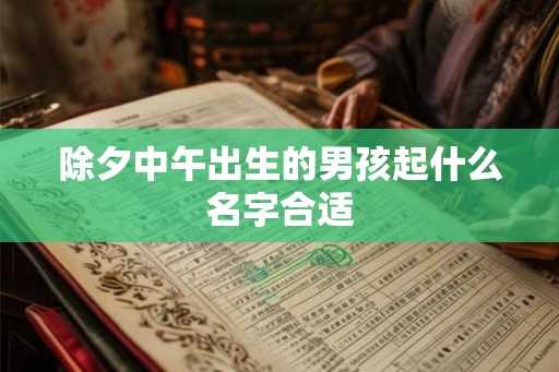 除夕中午出生的男孩起什么名字合适