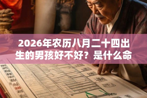 2026年农历八月二十四出生的男孩好不好？是什么命？