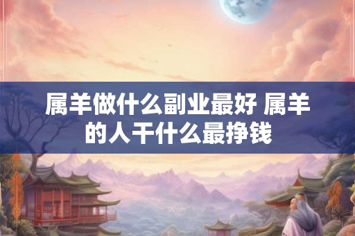 属羊做什么副业最好 属羊的人干什么最挣钱