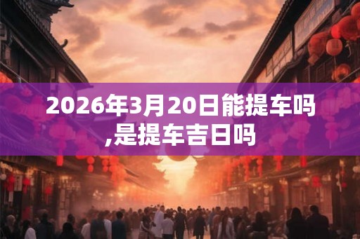 2026年3月20日能提车吗,是提车吉日吗
