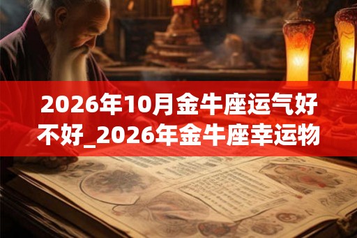 2026年10月金牛座运气好不好_2026年金牛座幸运物