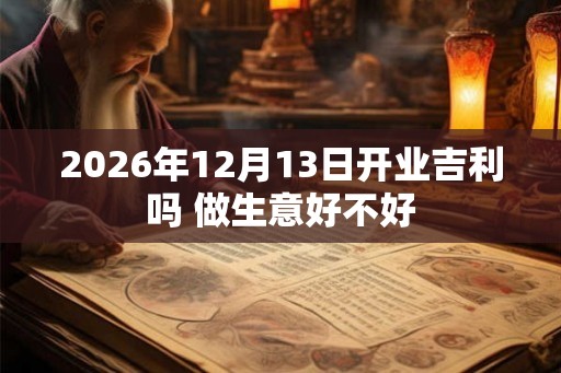 2026年12月13日开业吉利吗 做生意好不好 2026年12月13日开业吉利吗 做生意好不好
