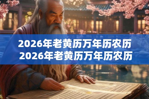 2026年老黄历万年历农历 2026年老黄历万年历农历查询