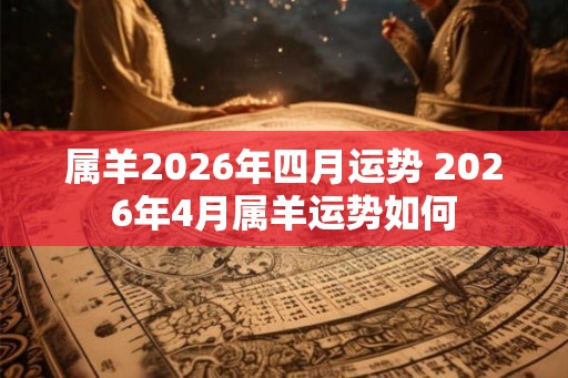 属羊2026年四月运势 2026年4月属羊运势如何