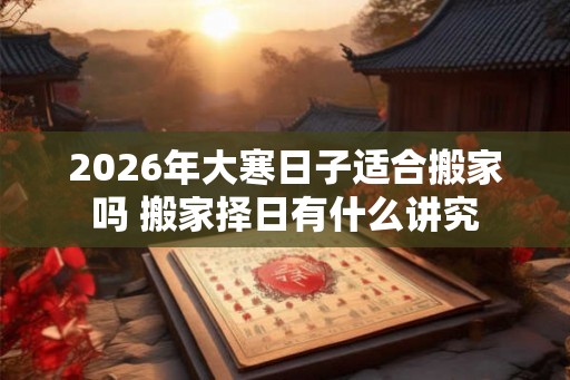 2026年大寒日子适合搬家吗 搬家择日有什么讲究 2026年大寒日子适合搬家吗 搬家择日有什么讲究