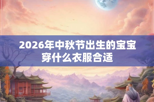 2026年中秋节出生的宝宝穿什么衣服合适