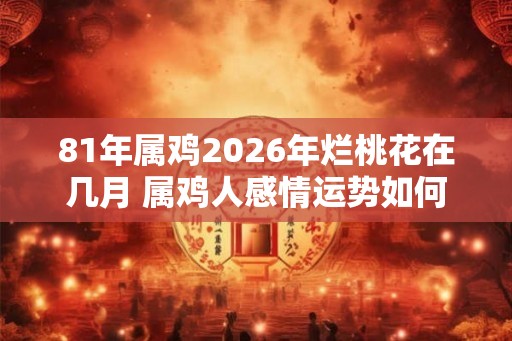 81年属鸡2026年烂桃花在几月 属鸡人感情运势如何 81年属鸡2026年烂桃花在几月 属鸡人感情运势如何