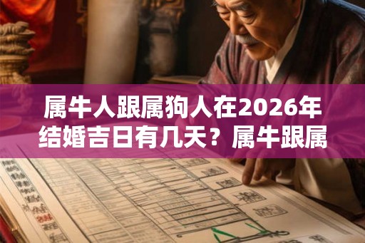 属牛人跟属狗人在2026年结婚吉日有几天？属牛跟属狗2026年结婚吉日一览
