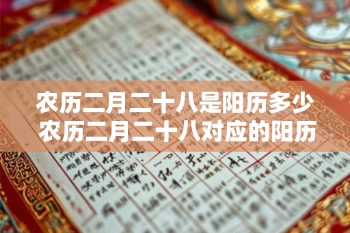 农历二月二十八是阳历多少 农历二月二十八对应的阳历日期是什么