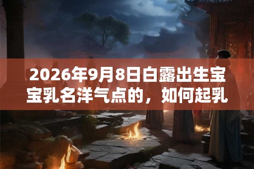 2026年9月8日白露出生宝宝乳名洋气点的，如何起乳名？