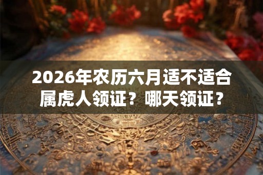 2026年农历六月适不适合属虎人领证？哪天领证？