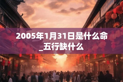 2005年1月31日是什么命_五行缺什么