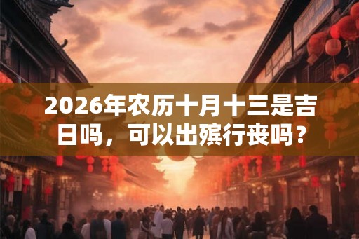 2026年农历十月十三是吉日吗，可以出殡行丧吗？