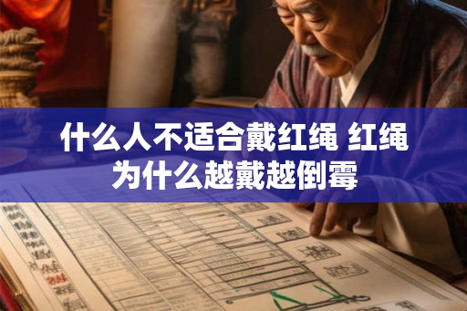 什么人不适合戴红绳 红绳为什么越戴越倒霉