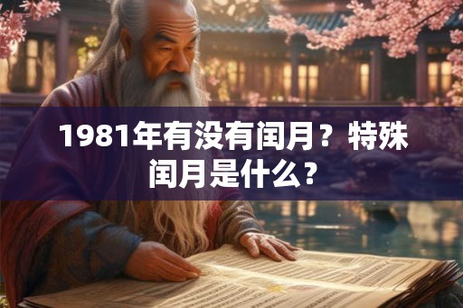 1981年有没有闰月？特殊闰月是什么？